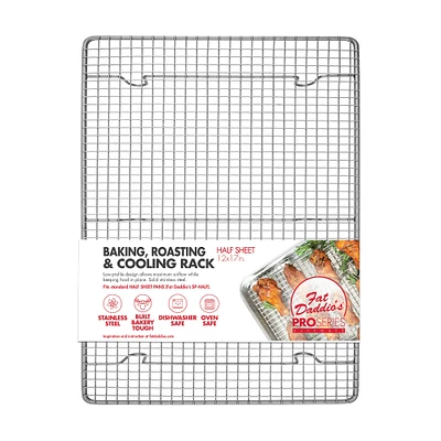 6 Pack: Fat Daddio's® ProSeries Bakeware Half Sheet Baking, Roasting & Cooling Rack