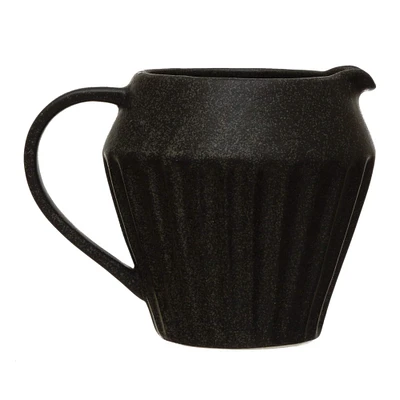 14oz. Matte Black Glazed Stoneware Creamer