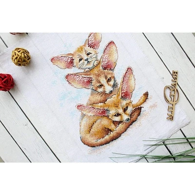 MP Studia Fennec Fox Family Cross Stitch Kit