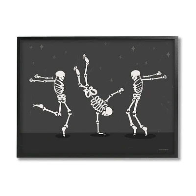 Stupell Industries Three Dancing Skeletons Framed Giclee Art