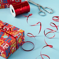 3/16" Red Glitter Curling Ribbon by Celebrate It™