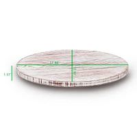 Mind Reader Brown Rustic Farmhouse Rotating Lazy Susan