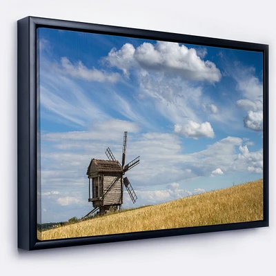 Designart - Cloudy Sky and Windmill Summer day
