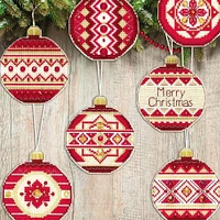 Crystal Art Christmas Tree Toy Plastic Canvas Counted Cross Stitch Kit Set Of Pictures Merry Christmas