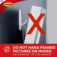 Command™ White Large Designer Hooks Value Pack