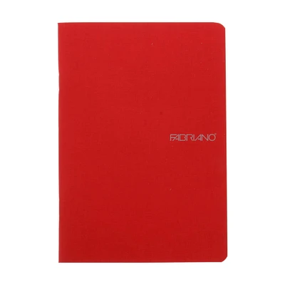 Fabriano® EcoQua Raspberry Staple-Bound Blank Notebook, A5