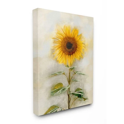 Stupell Industries Sunflower Summer Bloom with Stalk Canvas Wall Art