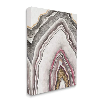 Stupell Industries Pink Neutral Geode Rock Canvas Wall Art