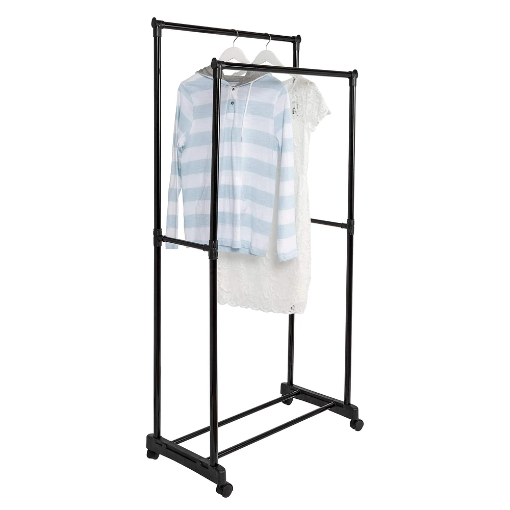 Honey Can Do 2-Tier Rolling Garment Rack