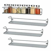 NEX™ Large Silver Wall-Mounted Spice Racks for Storage, 4ct.