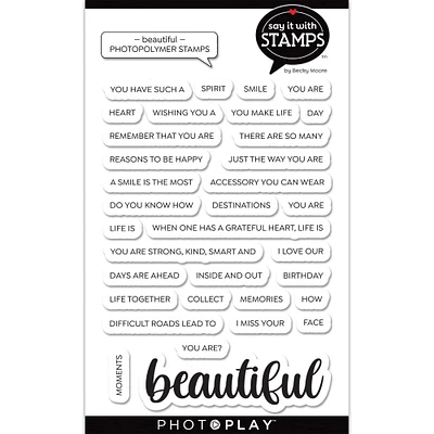 PhotoPlay™ Say It With Stamps™ Beautiful Clear Stamps