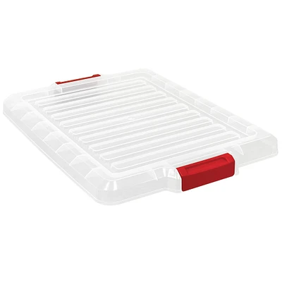 Quantum Storage Systems® Clear 21" x 15.875" x 1" Lid for Latch Container