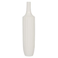 23" White Ceramic Modern Vase