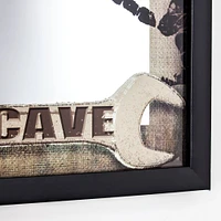 Man Cave Framed Printed Mirror