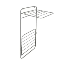 Honey Can Do 2-Tier Gray Over the Door Retractable Clothing Drying Rack