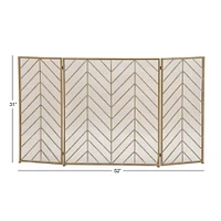 Brass Metal Contemporary Fireplace Screen