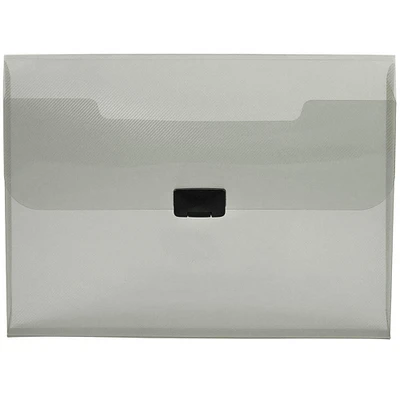 JAM Paper 9.5" x 13.25" Plastic Box Portfolio with Center Buckle