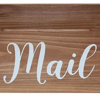 Elegant Designs Decorative Script Word Mail Organizer Box