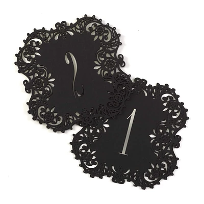 Hortense B. Hewitt Co. Numbers - Black Laser Cut Table Number Cards