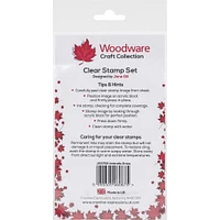 Woodware Umbrella Grass Clear Stamp Set