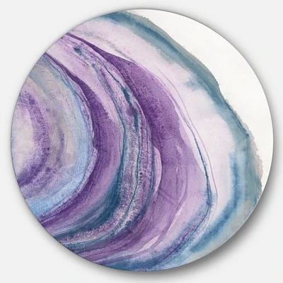 Designart - Watercolor Geode I - Geometric Metal Circle Wall Art