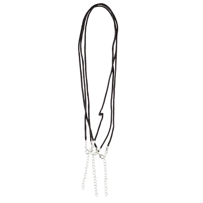12 Packs: 3 ct. (36 total) Black Nylon Cording Necklace by Bead Landing™