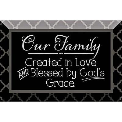 Our Family Glass Plaque with Easel