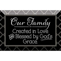 Our Family Glass Plaque with Easel