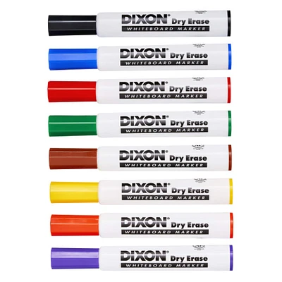 Dixon® Wedge Tip Dry Erase Markers, 2 Packs of 8