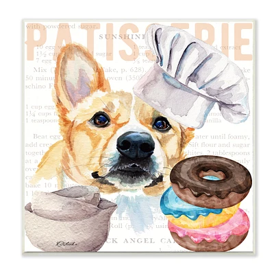 Stupell Industries Corgi Dog Kitchen Bakery Pet Watercolor Painting, 12" x 12"