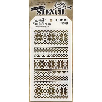 Stampers Anonymous Tim Holtz® Holiday Knit Layered Stencil