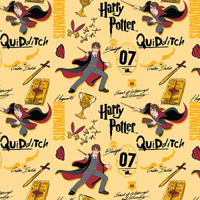 Camelot Fabrics Harry Potter Quidditch Toss Cotton Fabric