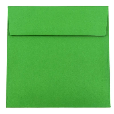 JAM Paper 6.5" x 6.5" Green Square Colored Invitation Envelopes, 25ct.