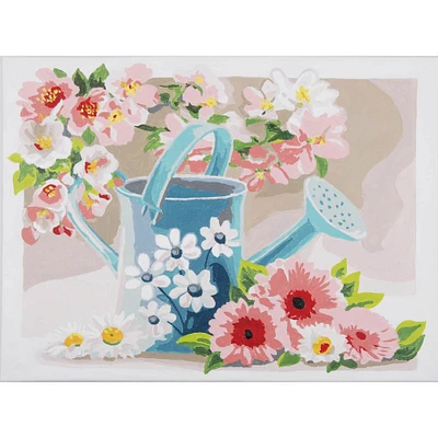 Vervaco Watering Can With Flowers Paint By Number Kit
