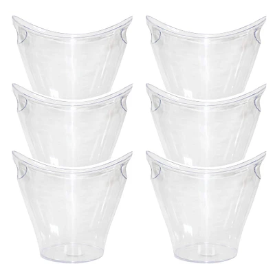 6 Pack: Clear Ice Pail with Handles by Celebrate It™