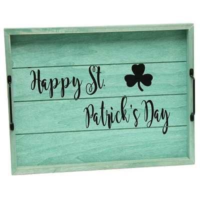 Elegant Designs™ 15.5" Happy St. Patrick's Day Serving Tray with Handles