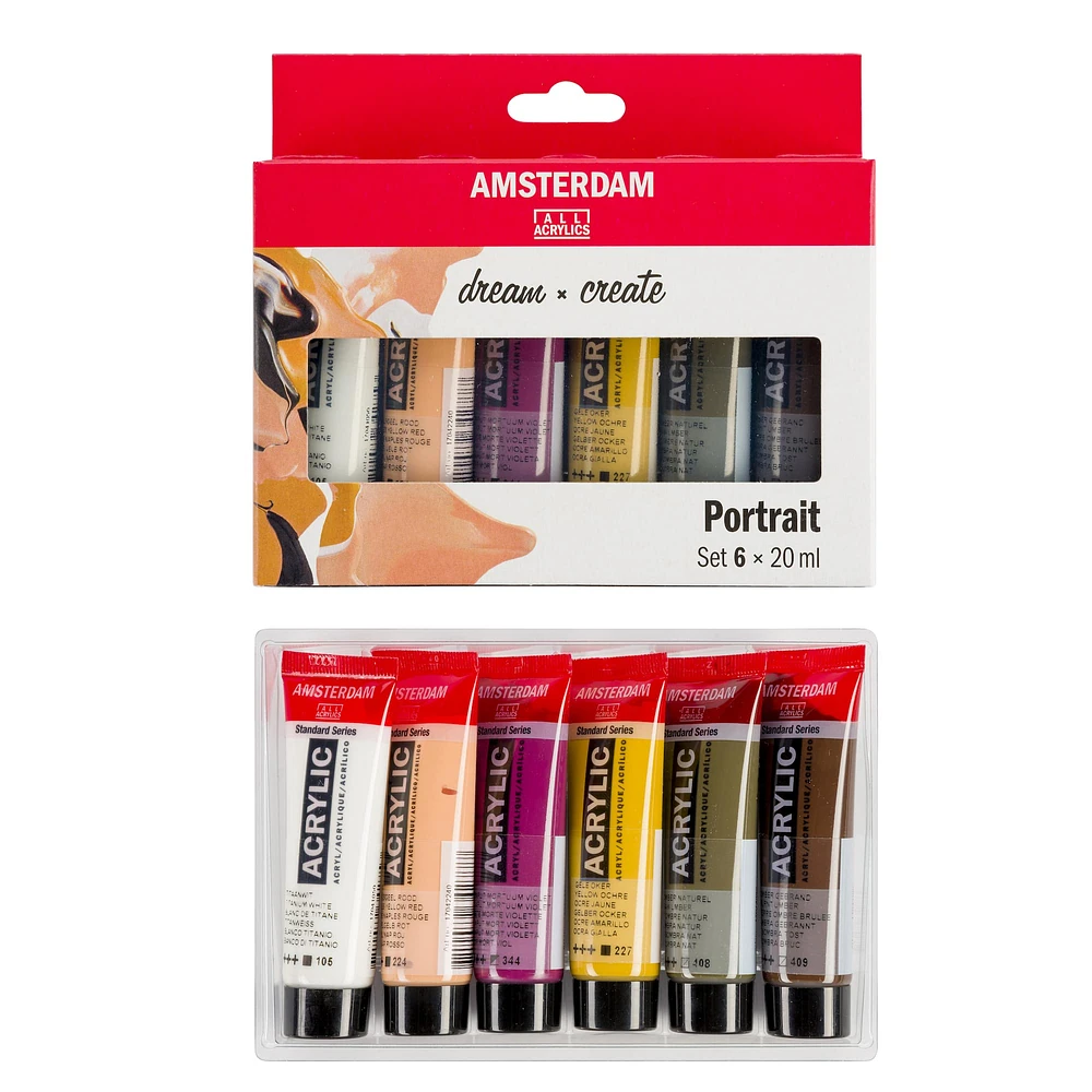 6 Packs: 6 ct. (36 total) Amsterdam Standard Series Portrait Acrylic Paints