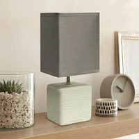 11.8" Simple Designs Stone Table Lamp