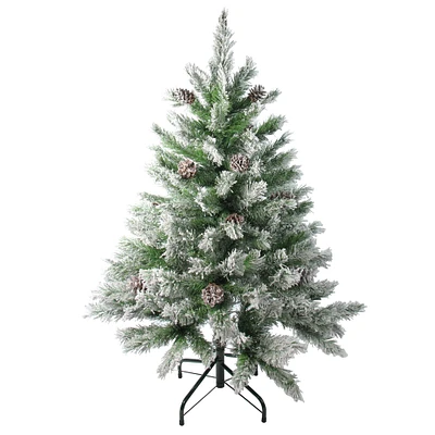 4ft. Unlit Flocked Angel Pine Artificial Christmas Tree