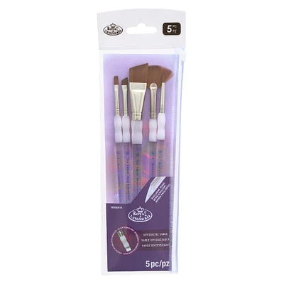 12 Packs: 5 ct. (60 total) Soft-Grip™ Synthetic Angular Variety Brush Set