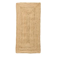 Natural Boho Woven Seagrass Rug, 48" x 24"