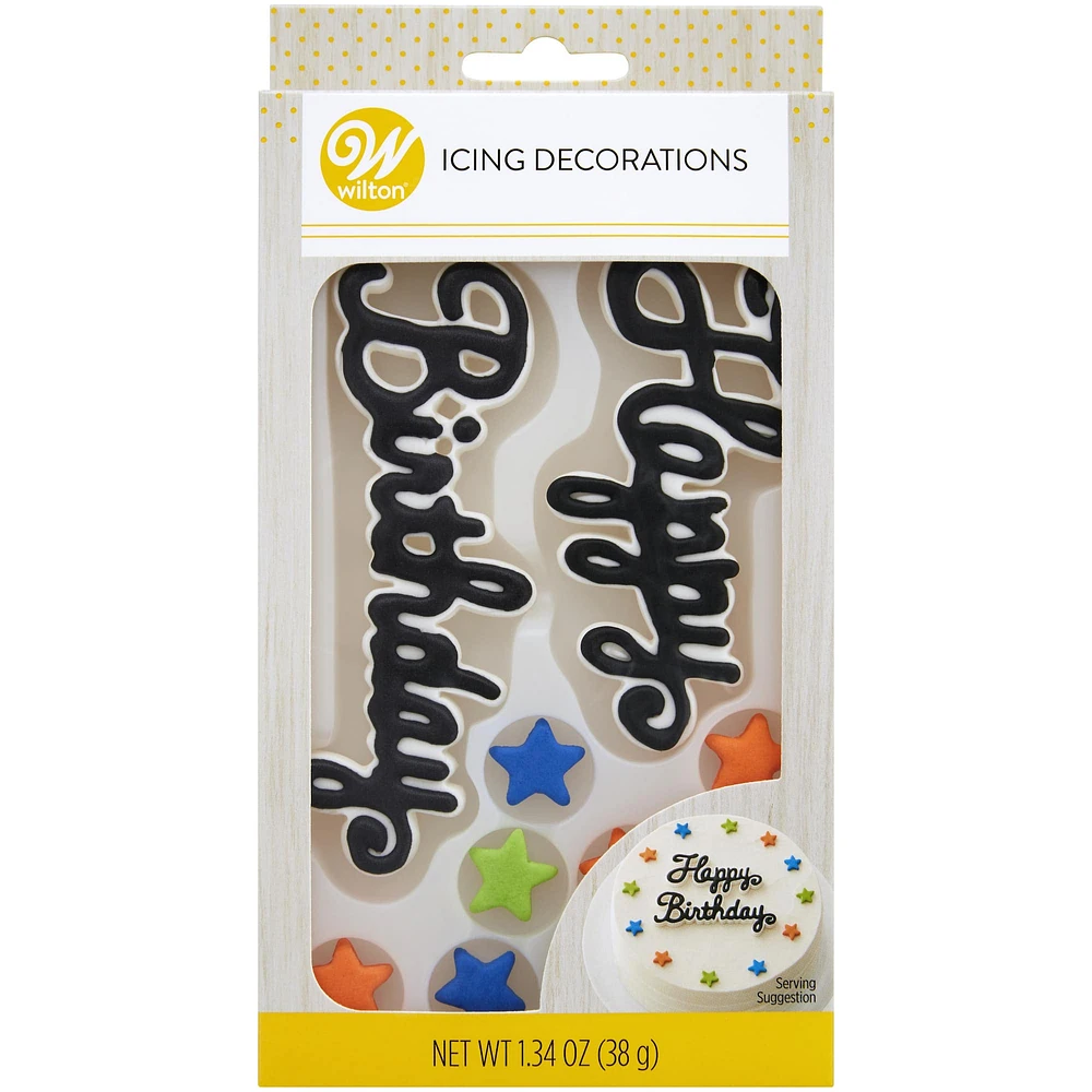 Wilton® Happy Birthday Royal Icing Decorations