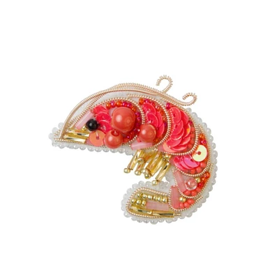 Crystal Art Beadwork Shrimp Brooch Kit