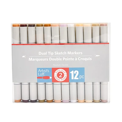 6 Packs: 12 ct. (72 total) Dual Tip Neutral Sketch Markers by Artist's Loft™