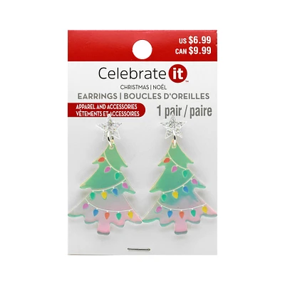 Acrylic Christmas Tree Earrings by Celebrate It™