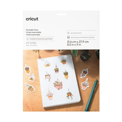 Cricut® Silver Printable Vinyl, 10ct.