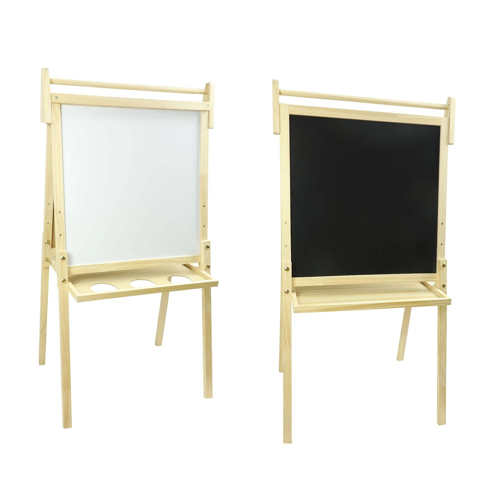 22" Chalkboard & White Erase Board Floor Easel