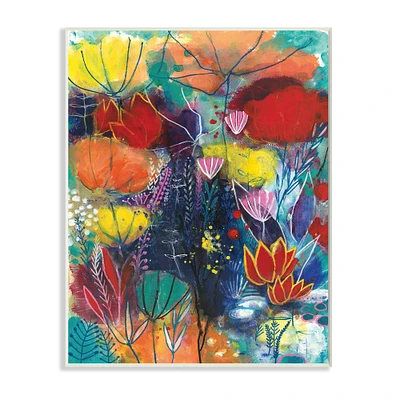 Stupell Industries Abstract Flower Field Wall Plaque