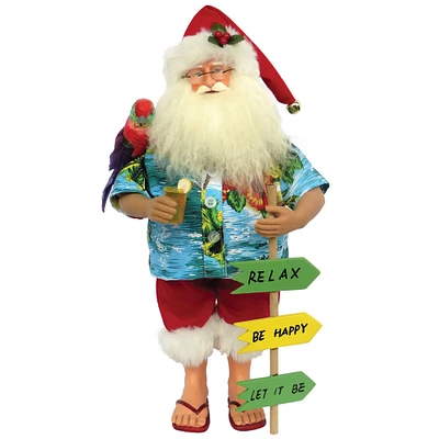 Santa's Workshop 15.5" Beach Santa Claus Figure