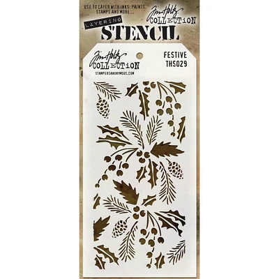 Stampers Anonymous Tim Holtz® Festive Layered Stencil